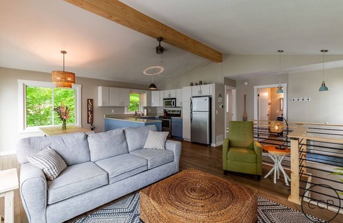 Montague Casa | Stunning renovated cottage with 150' of private sandy Lake Michigan beachfront!
