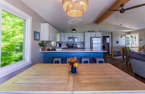 Montague Casa | Stunning renovated cottage with 150' of private sandy Lake Michigan beachfront!