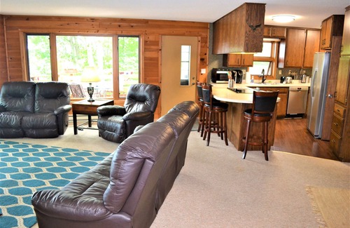 Hayward Casa | Stunning Sunrises from spacious Big Round Lake Cabin