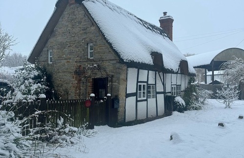Dorsington Cabaña | Stunning Thatched 16th Century Cottage. Dog Friendly. **HOT TUB**