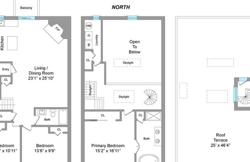 Boerum Hill Apartamento | Stunning top 2 flrs of 25' wide townhouse quiet & bright