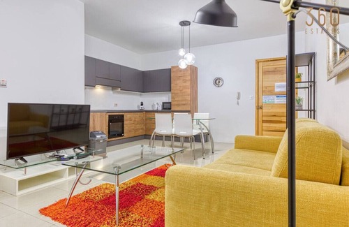 St. Andrew's Apartamento | Stylish 1BR home with full amenities in Swieqi!
