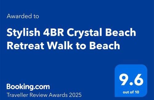 Crystal Beach Casa | Stylish 4BR Crystal Beach Retreat Walk to Beach