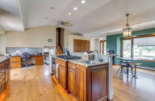 Aurora Casa | Stylish Aurora Farmhouse w/ Deck, Animals On-Site!