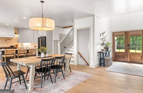 Helen Casa | Stylish mountain view estate with private pool, firepit, two kitchens, & AC