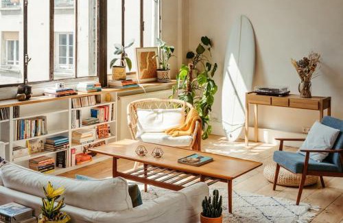 Quartier de la Folie-Mericourt Apartamento | Sublime loft avec verrières sur le Canal St Martin