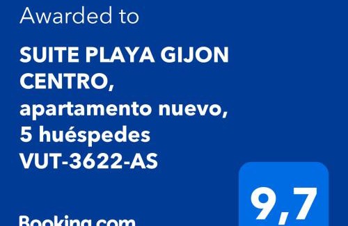 Centro de la ciudad de Gijón Apartamento | SUITE PLAYA GIJON CENTRO, apartamento nuevo, 5 huéspedes VUT-3622-AS