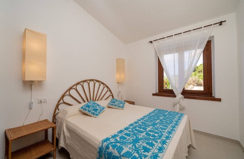 Costa Paradiso Complejo | Villa Rosa 8 con piscina privada y solarium con vista al mar
