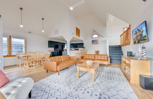 Rodanthe Casa | Casa de ensueño con vista al mar y piscina, jacuzzi, paseo marítimo a la playa, se admiten perros