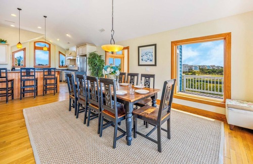 Wind Over Waves Casa | SUMMER SAVINGS- Soundfront Dog Friendly w/ Pool, Hot Tub, Elevator, Private Pier