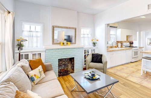 Blenman-Elm Casa | Sunny home with old-school charm, fireplace, grill, & covered patio - dogs ok