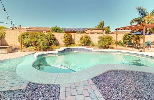 Surprise Farms Casa | Sunny home with private heated pool, high-speed WiFi, central AC & washer/dryer