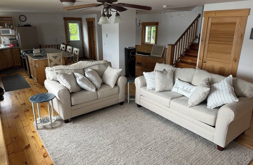 Bristol Casa | Superb waterfront house on Newfound Lake private beach, boathouse & deck