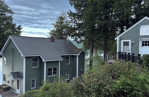 Bristol Casa | Superb waterfront house on Newfound Lake private beach, boathouse & deck