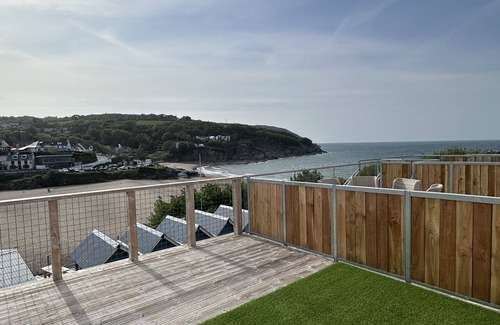 Aberporth Apartamento | Swn Y Mor -Vista al Mar-Moderno-Apartamento-Baño con ducha