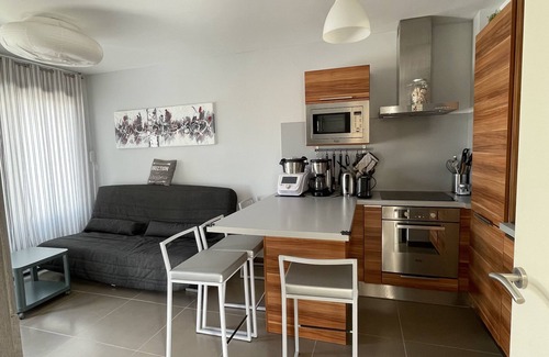 Plage d'Argeles Apartamento | Apartamento T1 con vistas al mar Racou - Aire acondicionado - Aparcamiento privado