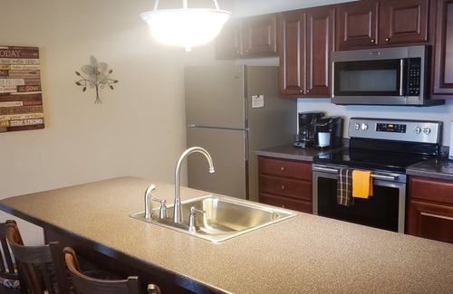 Birchwood Condominio | Condominio 1BD / 1BA en el campo de golf de Tagalong con vista al lago Red Cedar