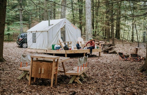Ellenville Otro | Tentrr - Forest with a Trout Creek