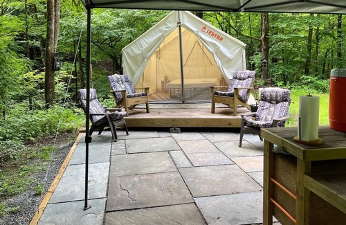 Fishs Eddy Alquiler De RV | Tentrr Signature Site - Paradise Falls - Coleman Outfitted Site