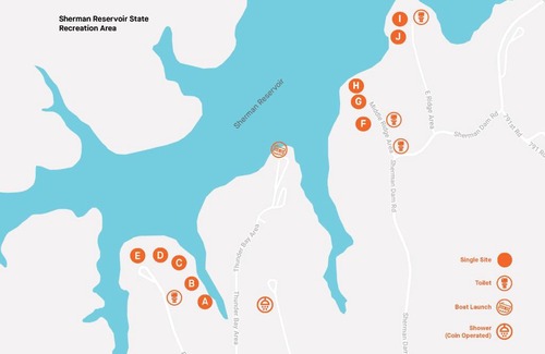 Loup City Otro | Tentrr State Park Site - Nebraska Sherman SRA - Redwood Lakeview D - Single Camp
