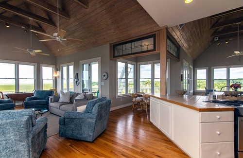 Edisto Island Casa | Tequila Sunset:Amazing Dog Friendly Home;Ocean Views/Private Dock; Minutes to Beach;Elevator/WiFi