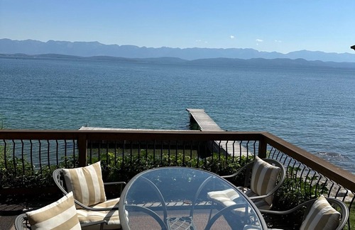 Lakeside Cabina | The best view, beach, dock, home and value on Flathead Lake