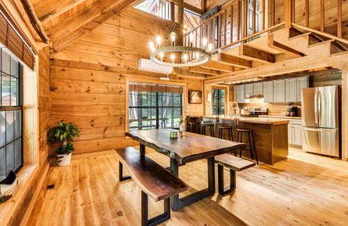 Helen Casa | The Cabin at Dukes Creek with Fire Pit and Hot Tub!