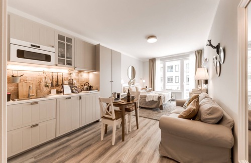 Prague 9 Apartamento | The new studio in Prague with Free parking +Netflix. Near O2 Arena, mall Harfa