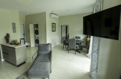 New Kingston Condominio | "The Oasis" PH 1 BR with AC, WiFi, complimentary Netflix & 24/7 security.