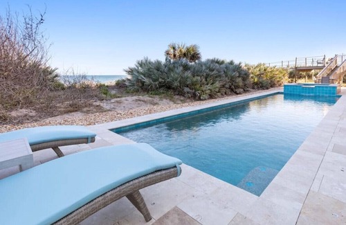 Beverly Beach Casa | The Palazzo Del Mar - ocean front oasis, private pool, hot tub, private beach access!