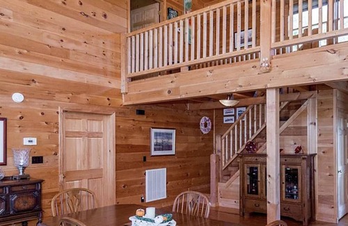 Rutherfordton Casa | Ridgetop Getaway: An ultimate log home with swimming pool, and close to TIEC!