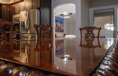 Las Vegas Casa | The Stone Sanctuary Northwest: Heated* Pool, Projector, Arcade Game, Billiards, Family Park Adjacent