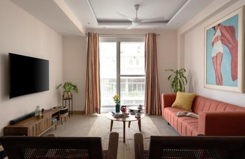 Green Park Apartamento | The Urban Nest 3BHK Spacious & Modern Apartments With Kitchen & Wifi