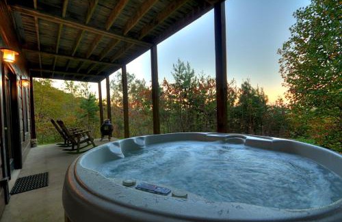Blue Ridge Villa | The View Sweeping mountain views gas fireplace game room hot tub