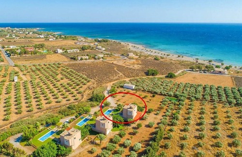 Fragkokastello Villa | Theo Beach Villa: Large Private Pool, Walk to Beach, Sea Views, A/C, WiFi