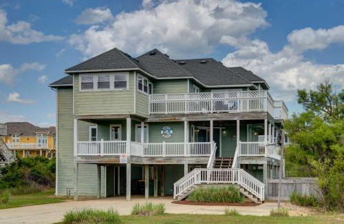 Whalehead Beach Casa | Third Row Whalehead Home with Pool and Spa Sleeps 22