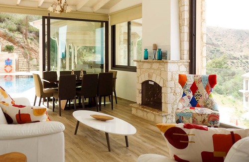 Pachyammos Casa | This attractive stone villa is set in an elevated position and commands wonderful views across the c