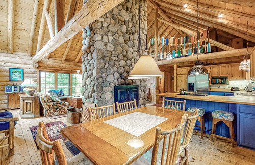 Presque Isle Casa | Three-Level Lakefront Getaway w/ Free WiFi, Wood Fireplace, Game Room, & Dock