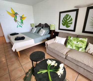Gros Raisins Apartamento | Ti coco luce studio à Sainte Luce dans village de vacances