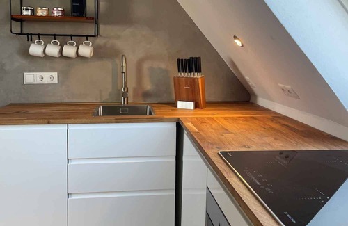 Wittduen Apartamento | TIDE4 Amrum No. 6 - Modern apartment with fireplace 100m to the sea, dogs welcome