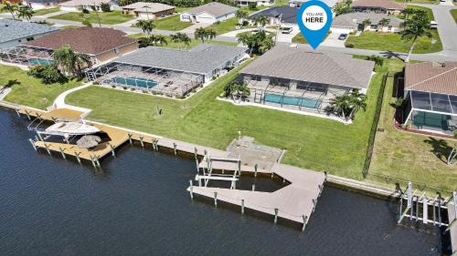 Cape Coral Villa | Timeout -south facing terrace with large pool