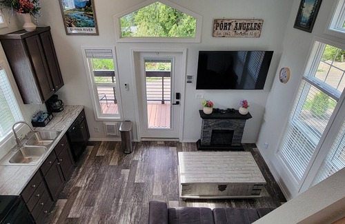 Port Angeles Cabaña | Tiny home with a water and mountain view. Amazing sunsets,Close to National Park