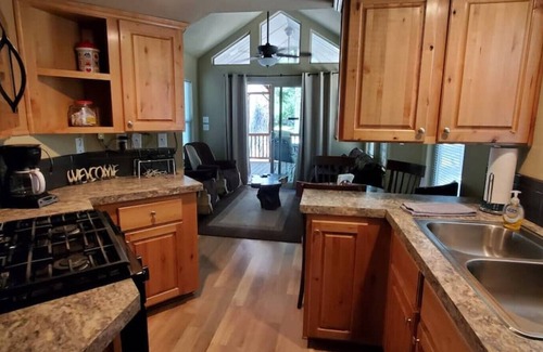 Shingletown Casa | Tiny House at Living Springs Resort Mt. Lassen