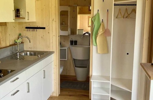 Stetten Apartamento | Tiny-house Lilletør, Biolandhof Geßler, Dusche/wc, 25 qm - Biolandhof Geßler