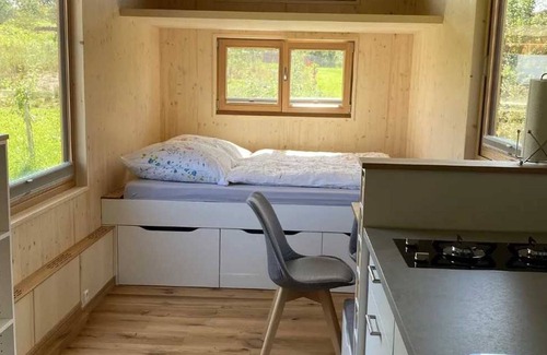 Stetten Apartamento | Tiny-house Lilletør, Biolandhof Geßler, Dusche/wc, 25 qm - Biolandhof Geßler