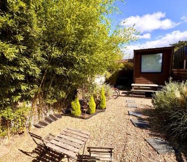 Vijfhuizen Chalet De Esquí | Tiny house with garden and jacuzzi near Amsterdam