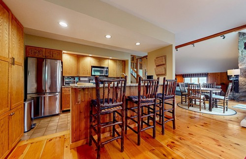 Stratton Mountain Casa | Townhouse with game room, fireplace, pool, tennis, BBQ area, gym, deck, & grill