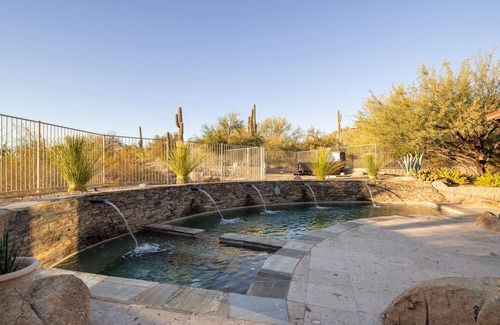 Carefree Casa | Tranquil Carefree Estate - Heated Pool, Spa, Gym, Firepit and More!