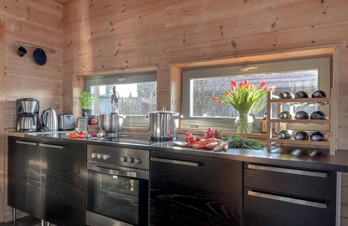 Vogelsang-Warsin Casa | TraumHaff Acogedor chalet costero completamente de madera de alerce con chimenea y sauna Mar Báltico