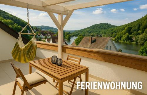 Neckarsteinach Apartamento | Traumhafte Wohnung mit Balkon & Flussblick in Neckarsteinach, 15km Heidelberg